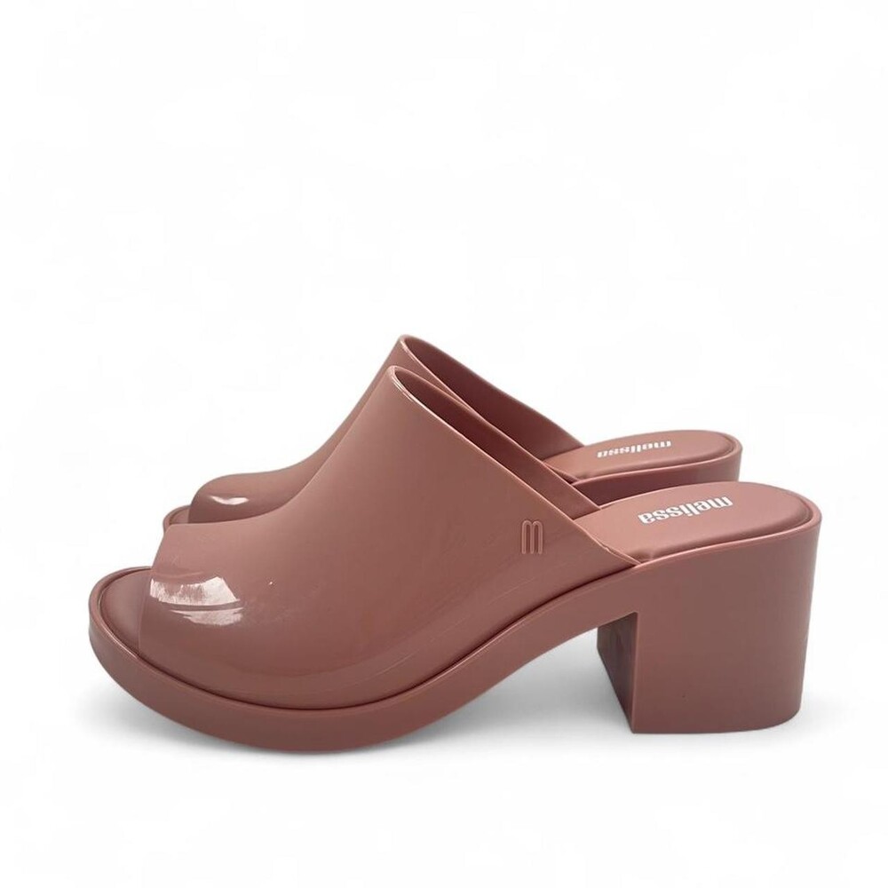 Melissa Dusty Pink Chunky Platform Heel Sandal Mules